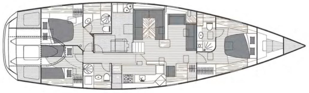 amel 64 yacht layout