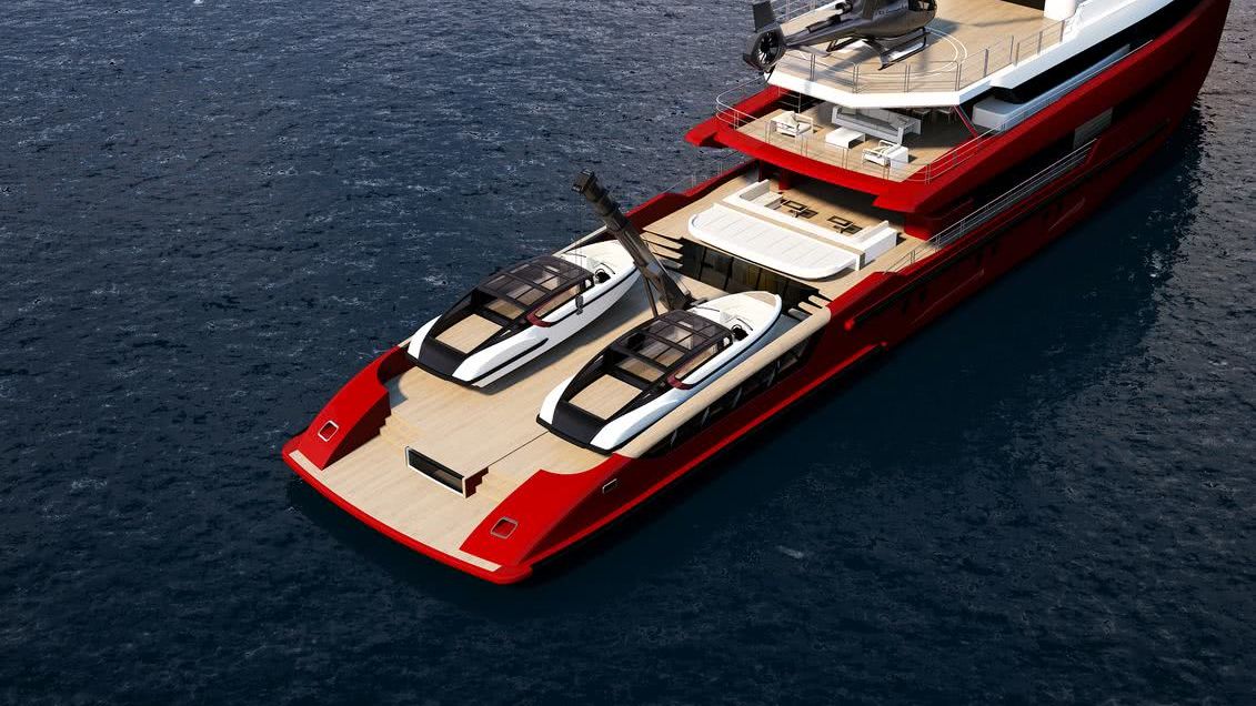 Tomahawk Explorer Yacht Columbus Yachts Tender Storage