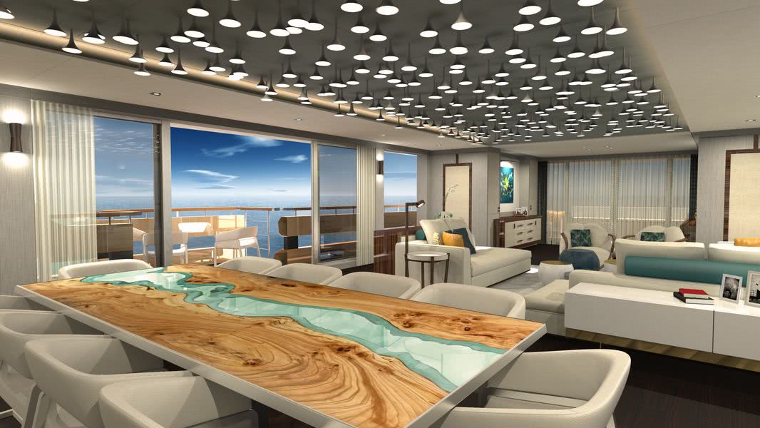 Couach 38m Lounge Collection Motor Yacht Interior Design