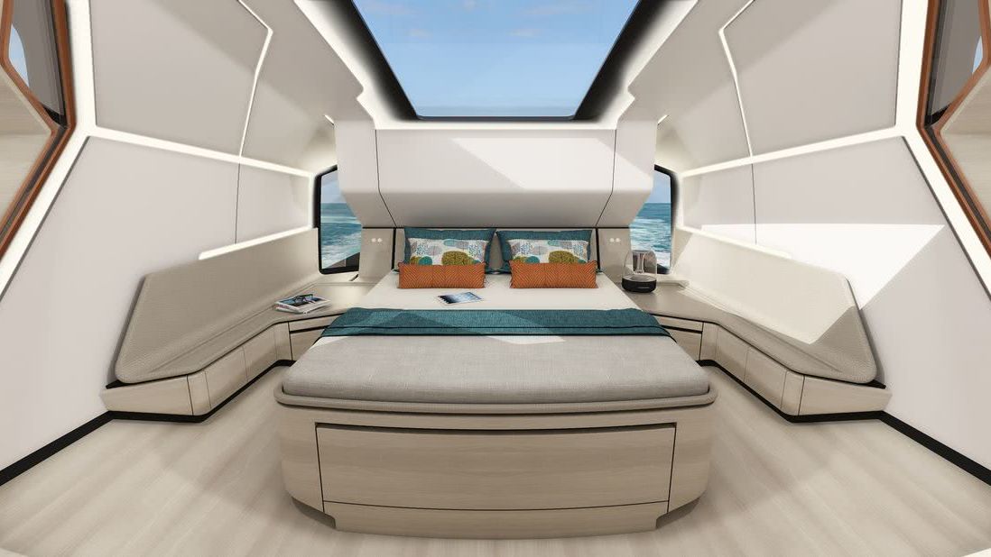 Flying Flipper GT 42 Red Yacht Design Interior