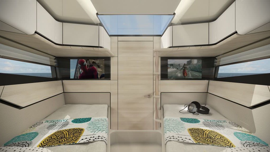 Flying Flipper GT 42 Red Yacht Design Interior