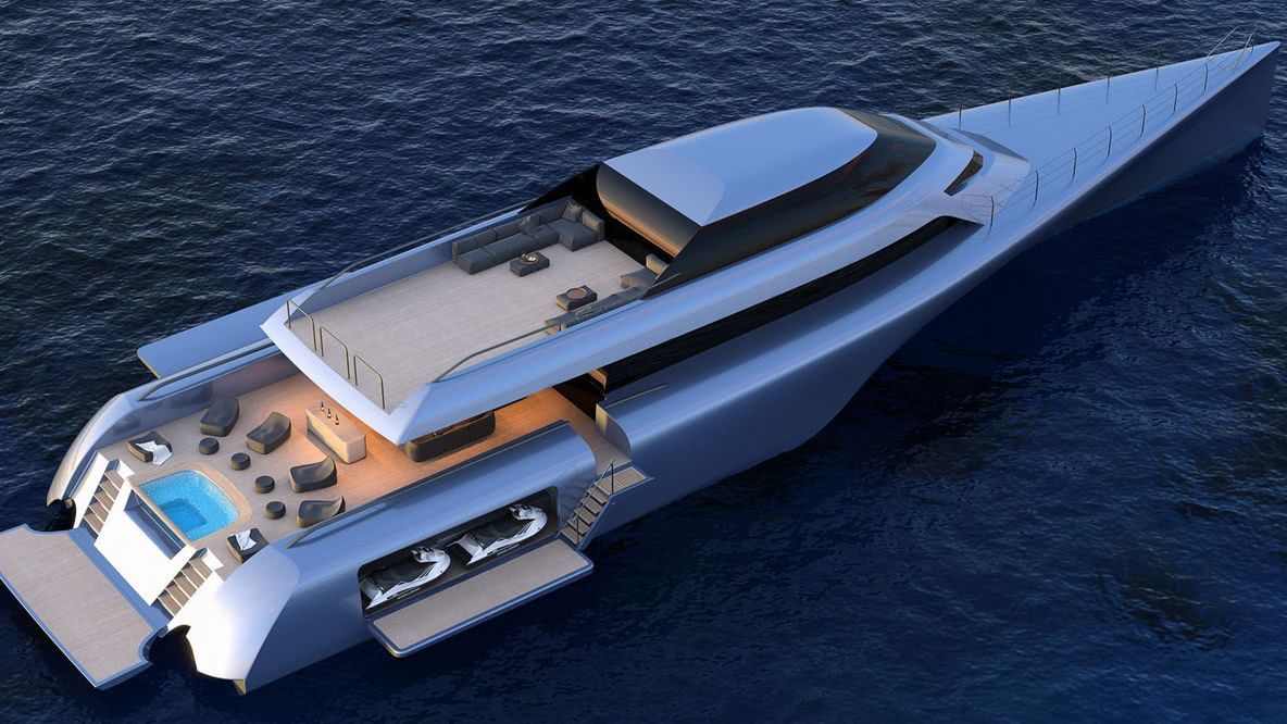 MC155 Trimaran Motor Yacht Design