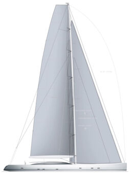 Sail Plan 55m Sloop Philippe Briand