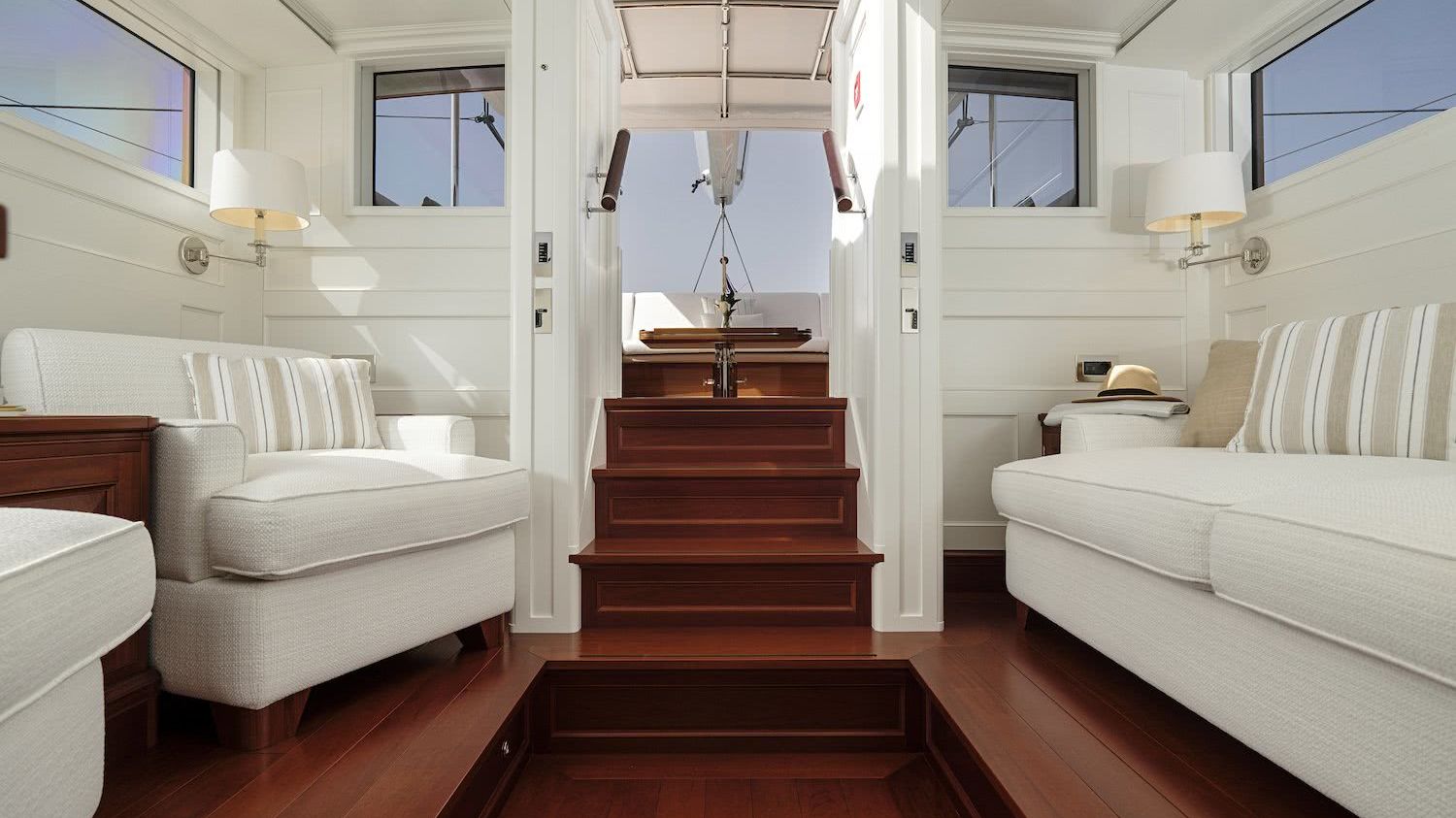 Sailing Yacht AQUARIUS Royal Huisman Owner's Deckhouse