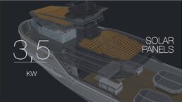 Panta Rei III Motor Yacht Arcadia Sherpa Solar Panels