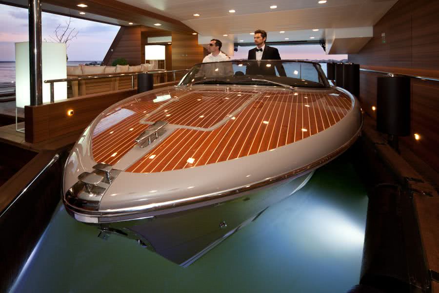 mega yacht tender garage