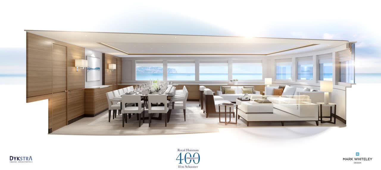 Project 400 Sea Eagle II Royal Huisman Sailing Yacht Interior