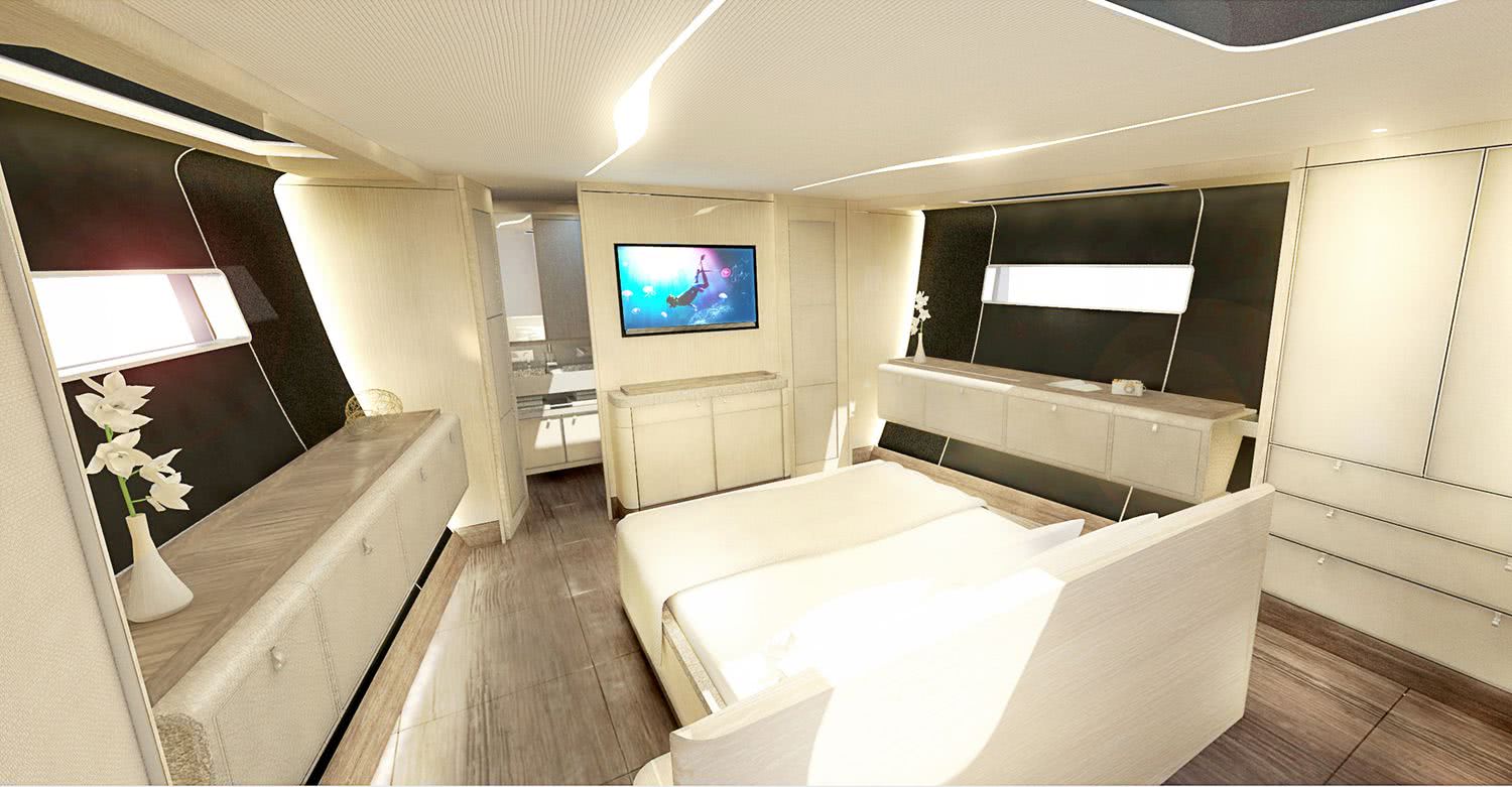 Infinity 105 Sailing Yacht with DSS Foil Interior