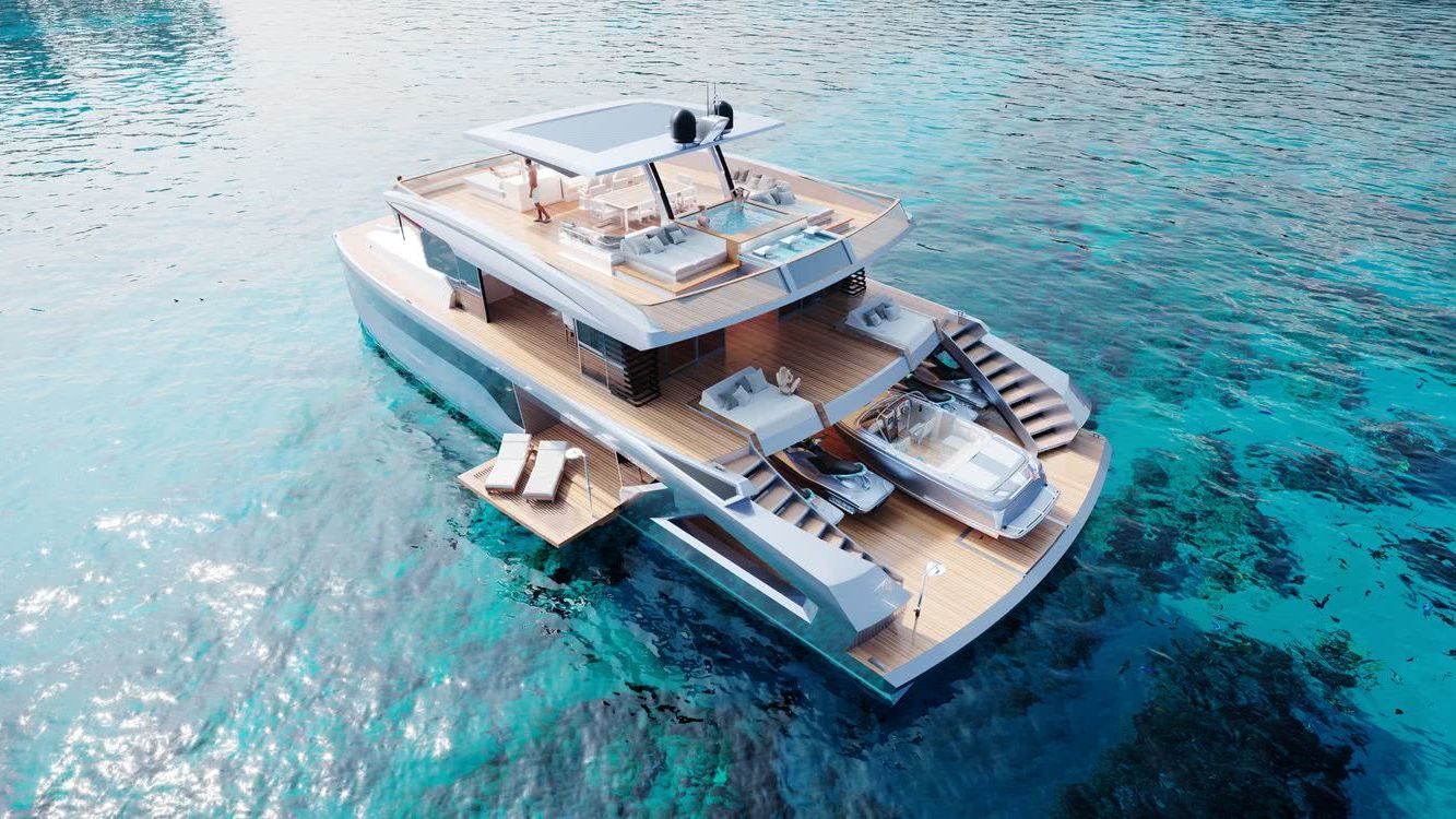 OASIS Catamaran Yacht Lazzara Ombres Architects
