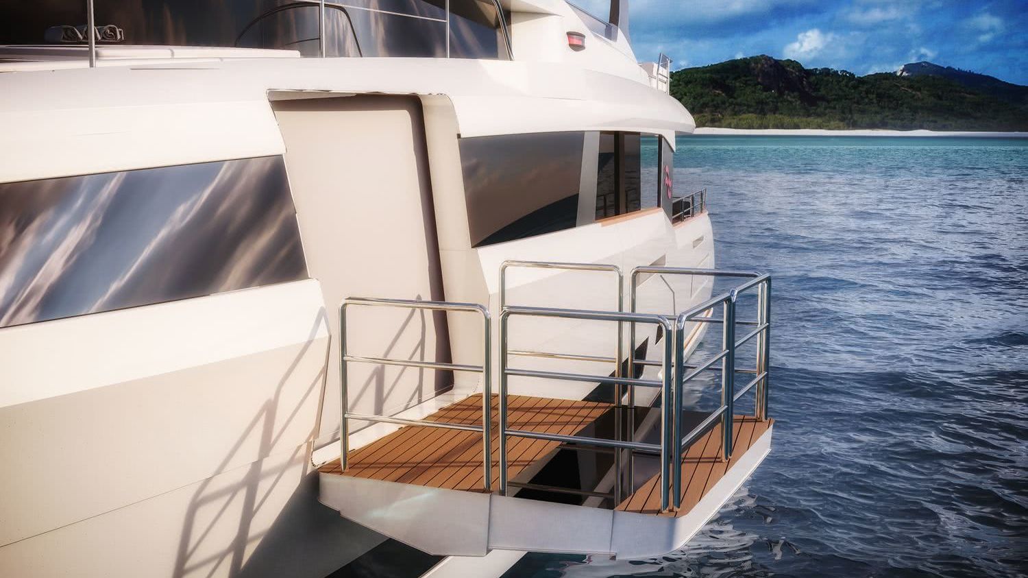 Sirena 88 Motor Yacht Balcony
