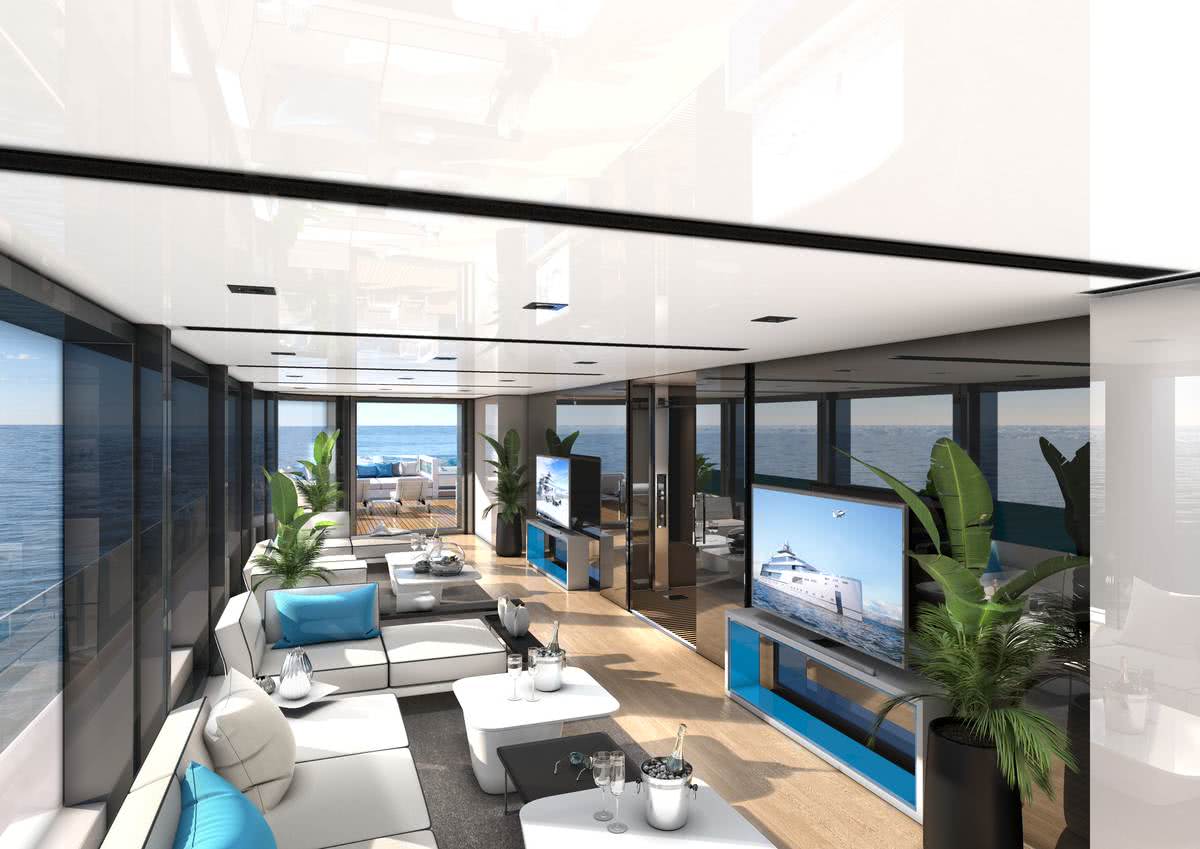 80m Hybrid Explorer Yacht Gill Schmid Design Interior