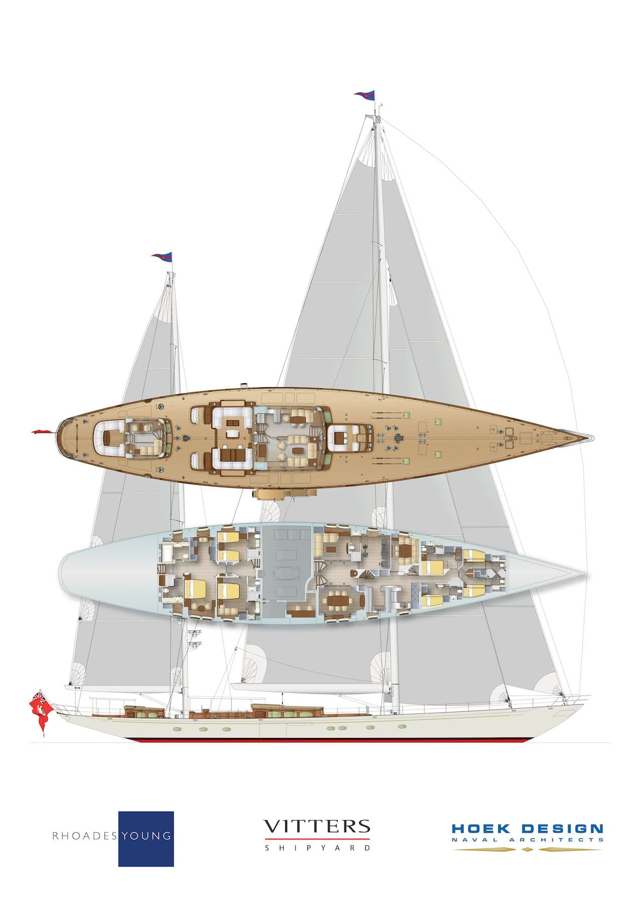 50m ketch-rigged Classic Sailing Yacht