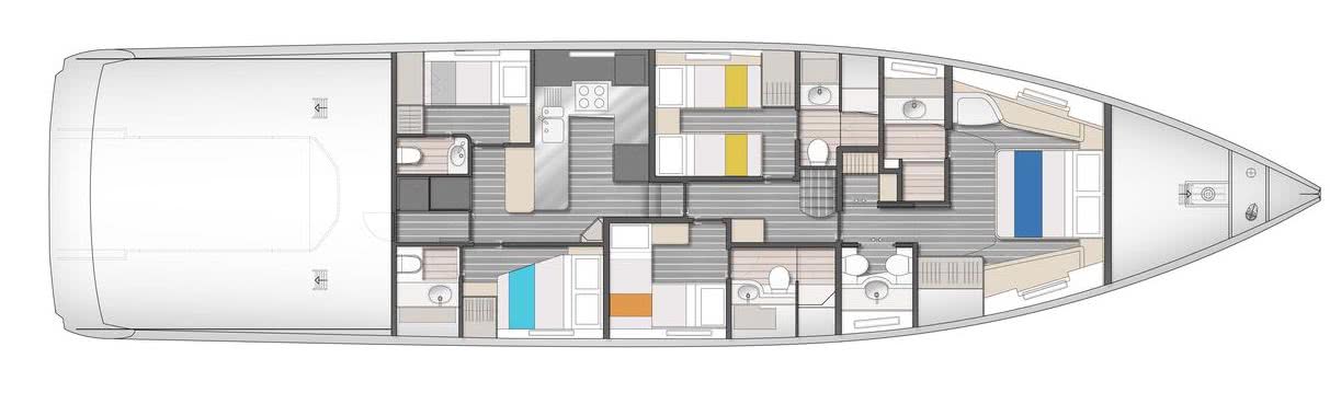 Motor Yacht BILL AND ME Baltic Yachts Layout