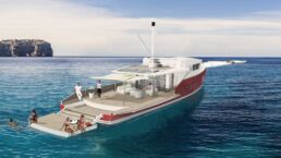 Private Beach Motor Yacht beiderbeck designs