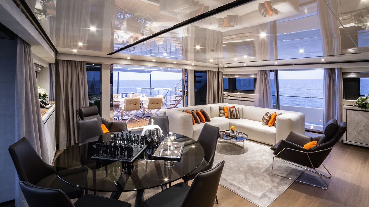 WIDER 165 Cecilia Hybrid Motor Yacht Interior