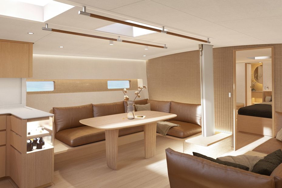 Baltic 68 cafe racer sailing yacht Interior