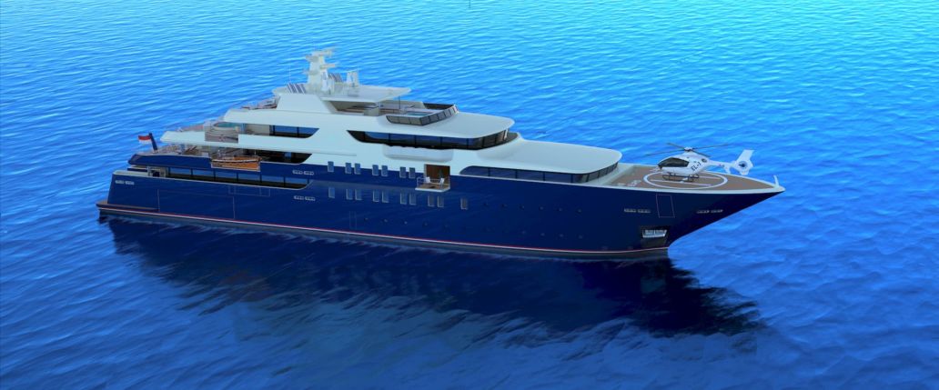 83m Yacht by camdesign with flat antennas