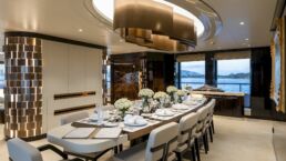 Soaring Yacht Interior Dining