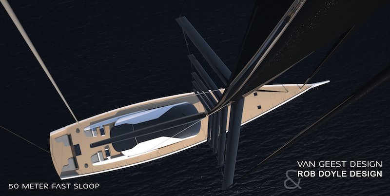 50m Sailing Yacht Concept Van Geest Design Rob Doyle