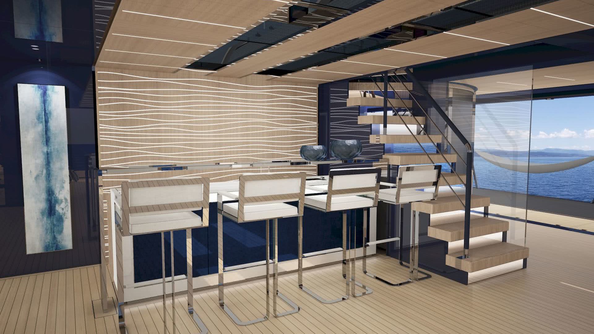 ISA Classic 65 meter Yacht Bar
