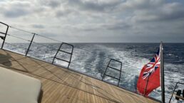 Sailing yacht Sarissa deck view