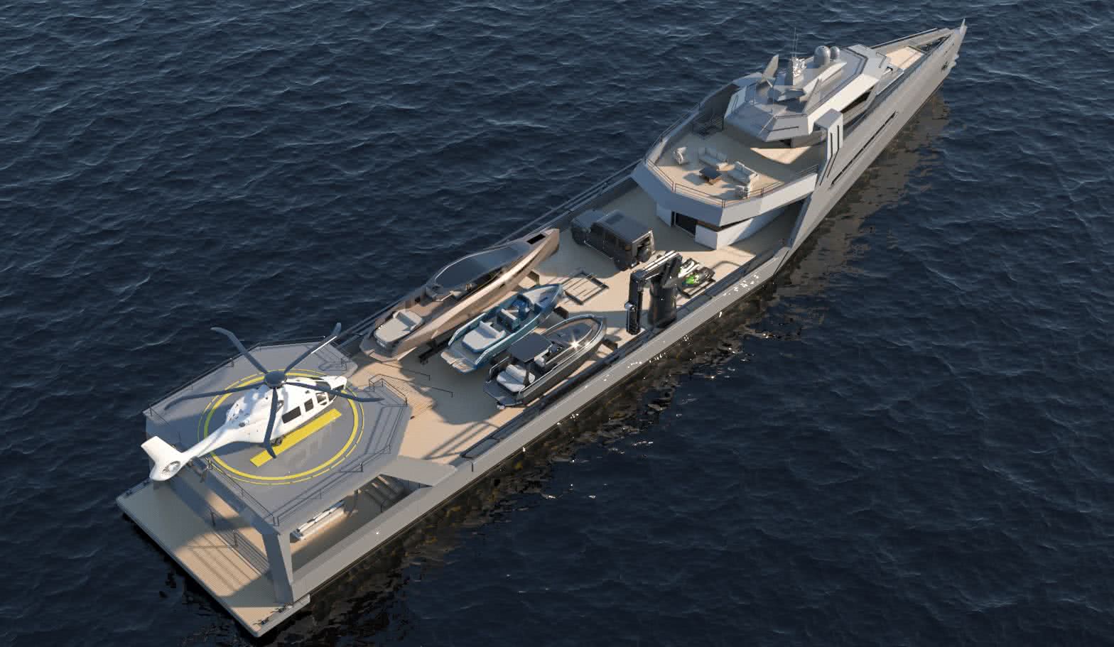 biggest support yacht