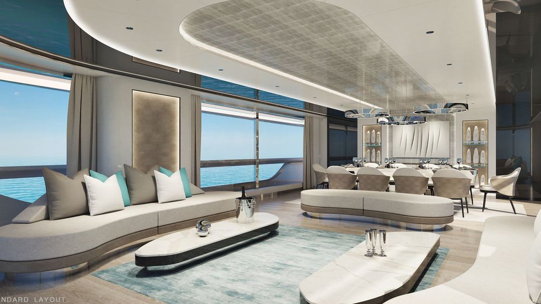 Motor Yacht Interior Rendering Atlante Yachts Mistral 41