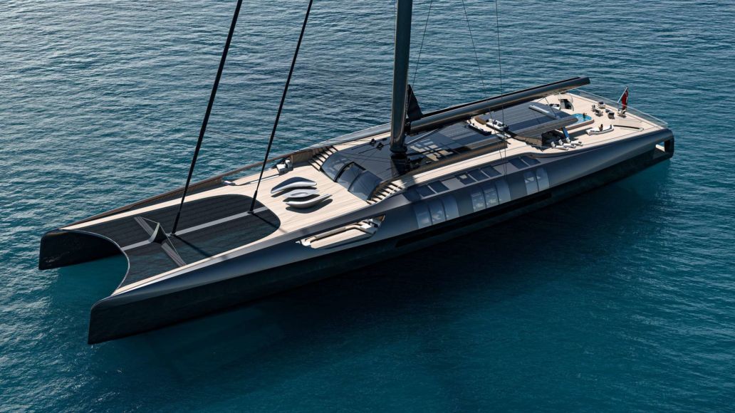 mm751 - 75m Sailing Catamaran by Malcolm McKeon Yacht Design