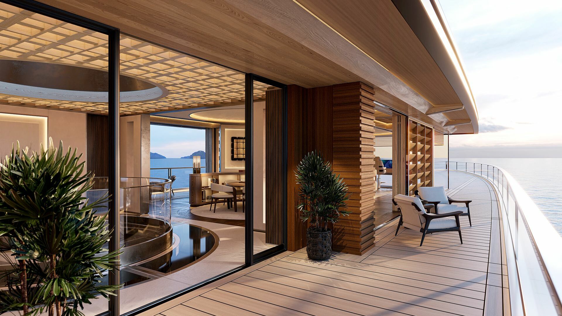 Sinot Yacht Architecture AWARE 80m Motor Yacht Pavillion