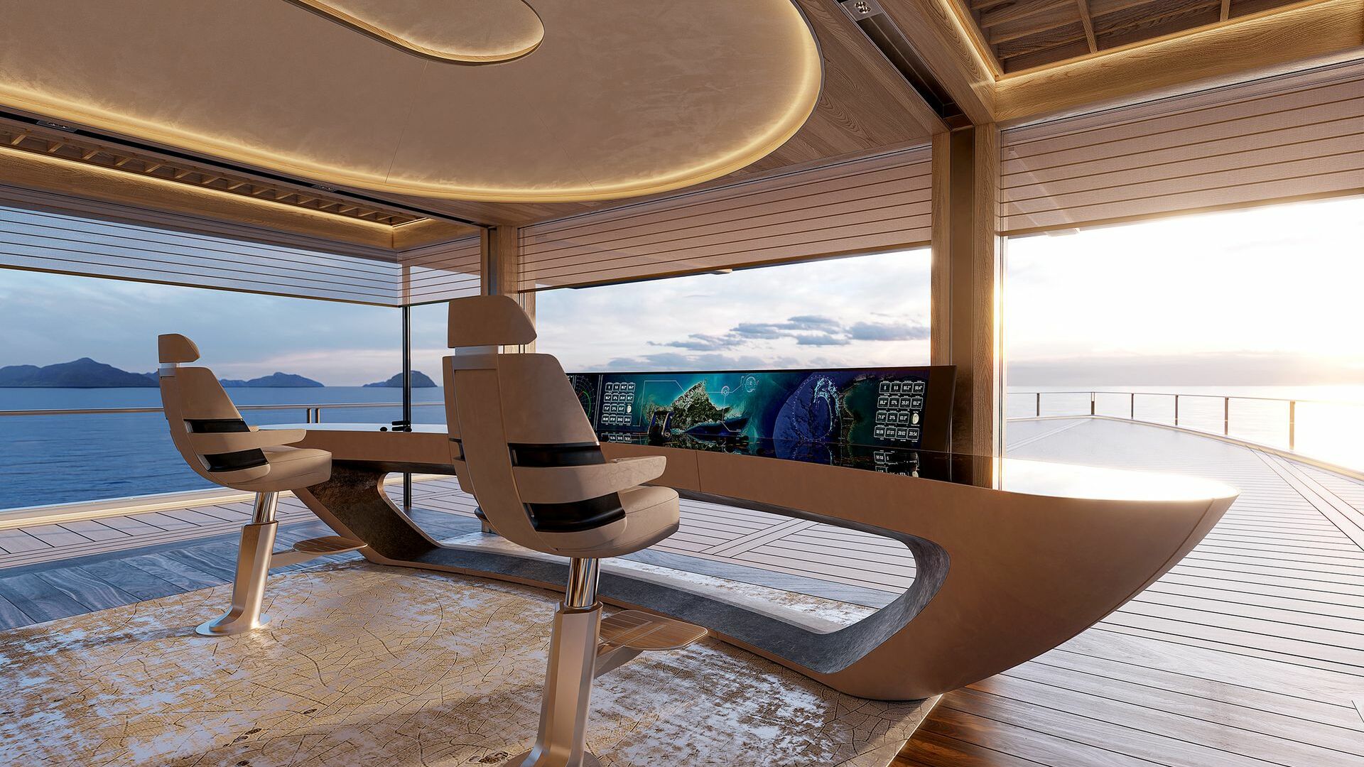 Sinot Yacht Architecture AWARE 80m Motor Yacht Wheel House