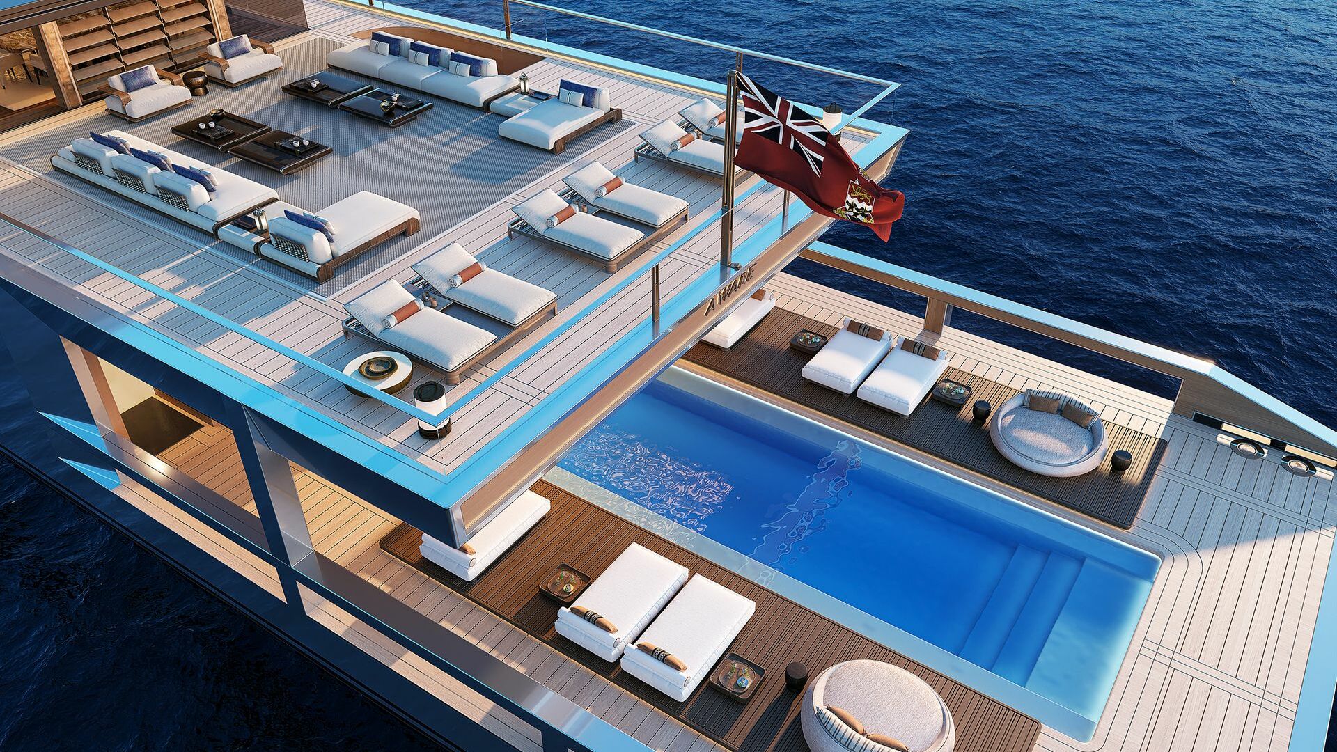 Sinot Yacht Architecture AWARE 80m Motor Yacht Pool