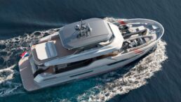 Lynx Adventure 24 meter motor yacht. Luxury yacht sailing in clear waters.