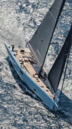 WallyWind110 Modern yacht sailing on ocean