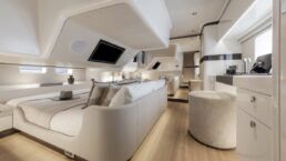 Zeelander 5 Luxury yacht interior with modern design and furnishings